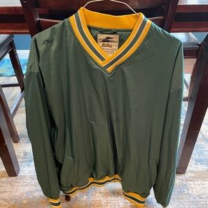 Eastbay Athletes Wind Breaker With 1/4 Sip Side Size XXL Green Bay Packers Color